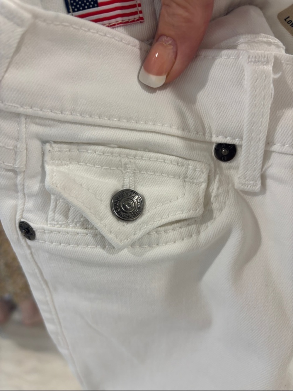 True Religion Casey Low Rise Super Skinny Jeans Women’s 26 White Stretch Denim - Picture 4 of 5